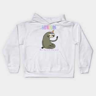 Sloth Unicorn Slothicorn Spirit Animal Kids Hoodie